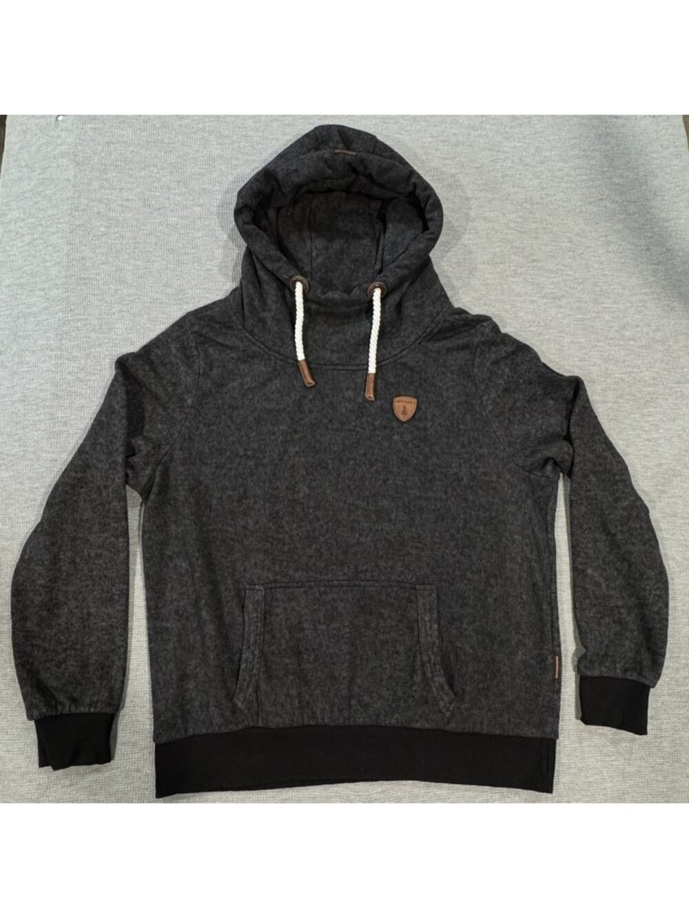 Wanakome Cascade Hooded Sweatshirt Mens Size XXL Brushed Fleece Knit Charcoal